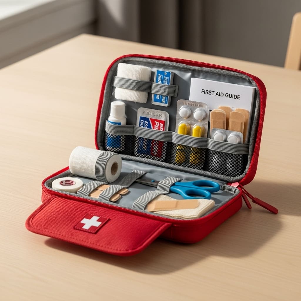 ein kleiner Notfallrucksack fürs Auto und die wichtigsten Dinge, die darin Platz finden